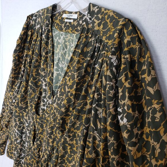 ISABEL MARANT Amirya Floral Top Blouse Bronze Balloon Sleeves size 38 / M - Picture 7 of 15